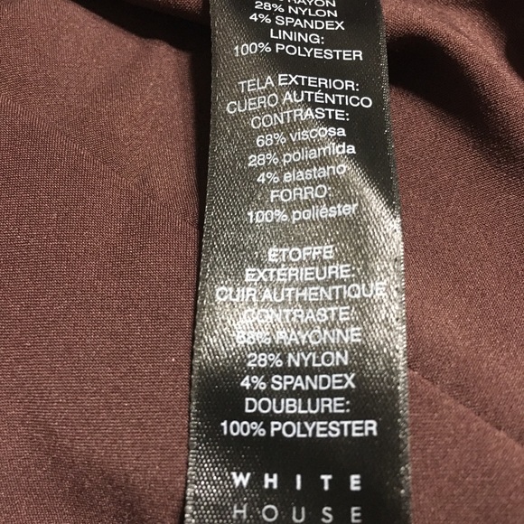 WHBM Peplum Leather Bodice Top Deep Claret Size 10 - Picture 11 of 11